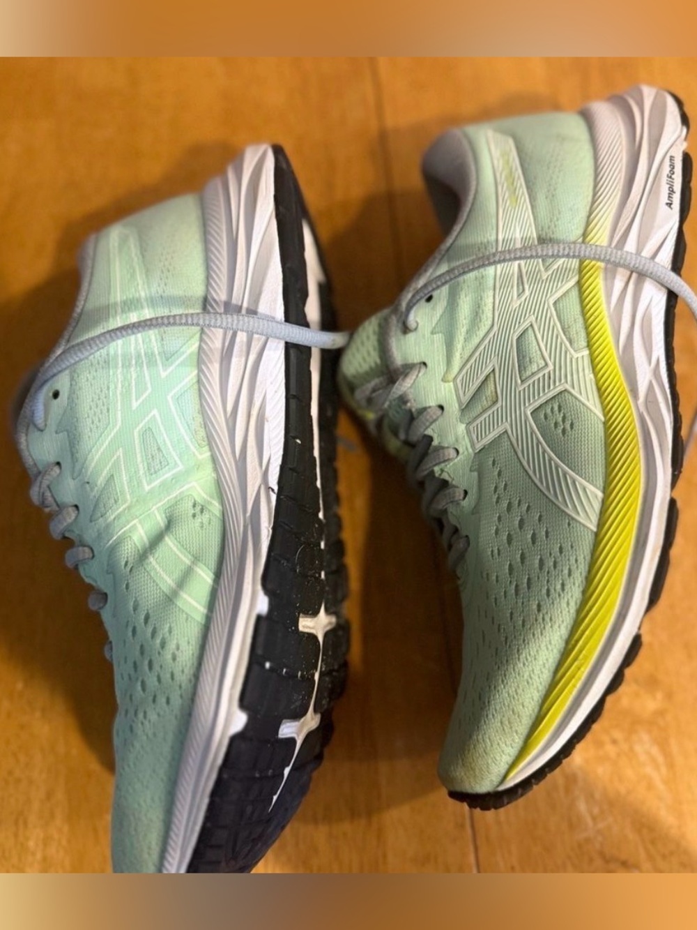 ASICS Mint Green and Neon Yellow Women's Running Shoe - Picture 2 of 5